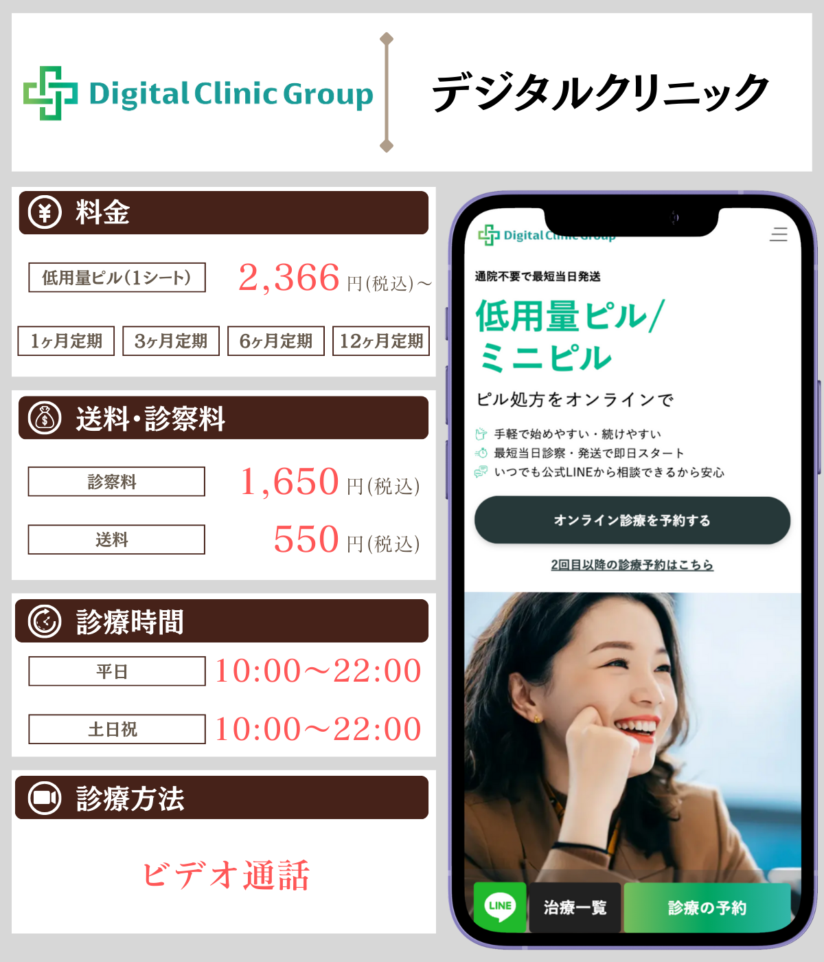 オンラインピル おすすめ ショコラウィメンズクリニック・産婦人科