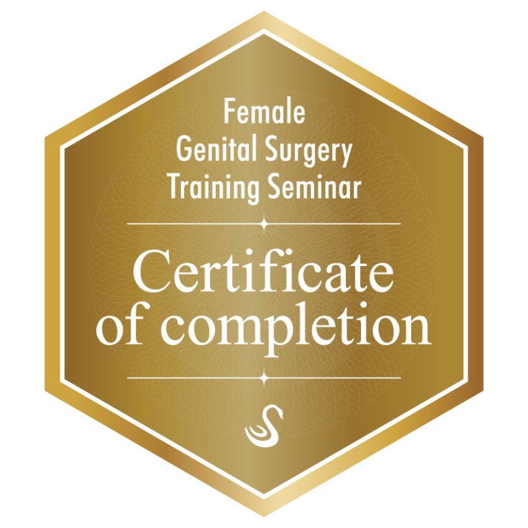 Female Genital Surgery Training Seminar Certificate of completion